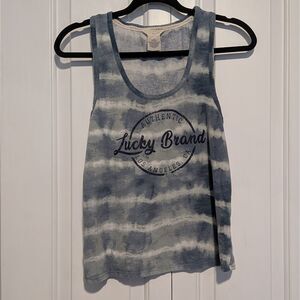 Lucky Brand Women's Size Medium Tie Dye Blue Tank Top